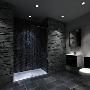 Unbranded Recess Walk-in Shower Enclosure 1200mm Tray with