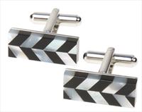 Unbranded Rectangle Chevron Cufflinks by Simon Carter