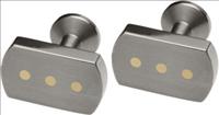 Unbranded Rectangular Titanium Cufflinks with Yellow Dots