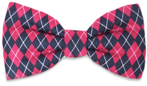 Unbranded Red Black Diamond Golf Pattern Bow Tie