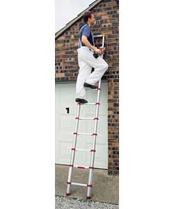 Unbranded Red Combination Aluminium Ladder