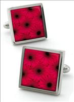 Unbranded Red Gerbera Cufflinks by Robert Charles