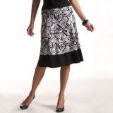 Redoute creation skirt blk/wht prnt 10x12