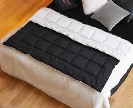 Reversible Eiderdown. DOUBLE. BLACK/SILVER