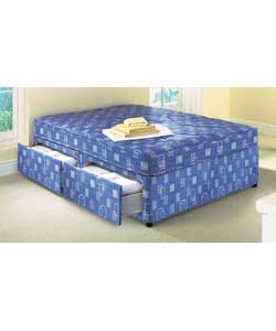 Versatile divan with 4 drawers. 13.5 gauge deep qu