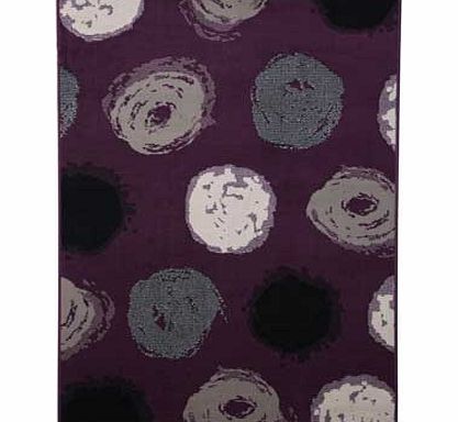 Unbranded Rhylee Spot Design Rug - Plum