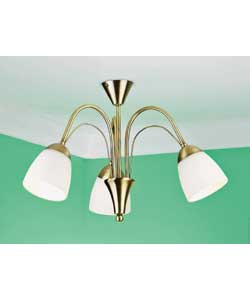 Rimini 3 Light Antique Brass Ceiling Fitting