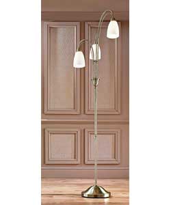 Rimini 3 Light Floor Lamp - Antique Brass