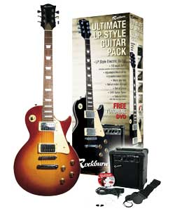 Unbranded Rockburn LP Electric Guitar Pack Tobacco Sunburst