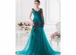 Unbranded Romantic Elegant V-neck Satin Tulle Chapel