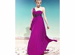 Unbranded Romantic One Shoulder Sleeveless Stretch satin