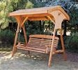 Unbranded Roofed Apex Triple Swing Seat: 2.10m (H) x 2.2m (W) x 1.1m (D) - DIY