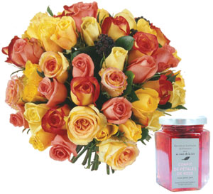 Roses and Rose petals jam gold 31 roses