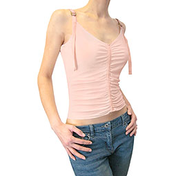 Ruched Front Strap Vest