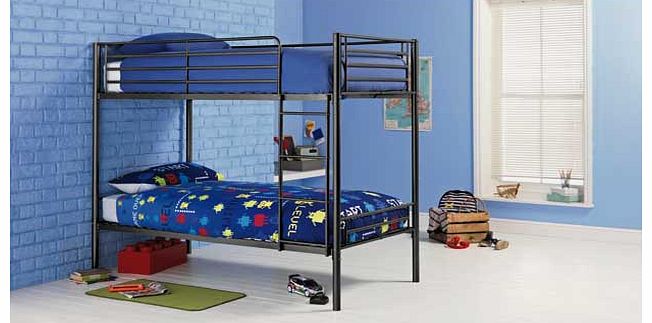 Unbranded Samuel Single Bunk Bed Frame - Black