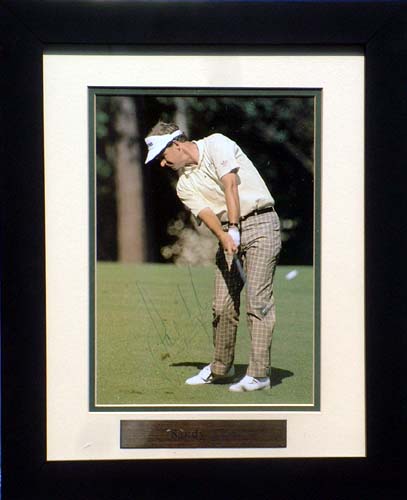 Unbranded Sandy Lyle signed and framed photo presentation