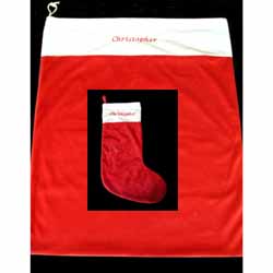 Unbranded Santa Sack and Stocking Set