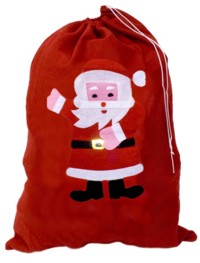 Unbranded Santa Sack Value Large with Santa Decor