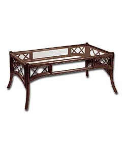 Sari Cane Table - Chocolate Brown Finish