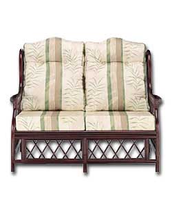 Sari Large Chocolate Brown Finish Cane Sofa - Stone Covers