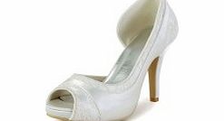 Embellishment : Platform Heel Height（cm） : 10 Heel Type : Stiletto Heel Occasion : Evening Party OfficeandCareer Party Wedding Ceremony Shoes Style : Platform Pumps Show Color : Ivory Season : Autumn Spring Summer Size : 34 35 36 37 38 39 40 41 4