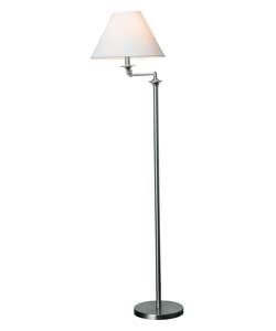 Unbranded Satin Nickle Finish Swing Arm Floor Lamp