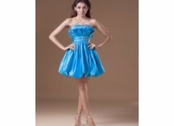 Unbranded Satin Sweetheart Neckline Pleated Design Beading