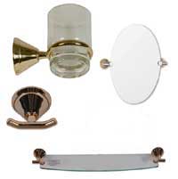 Savannah Gold Bathroom Accessory Pack