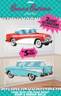 Unbranded Scene Setter - Fifties Classic Cars PK2