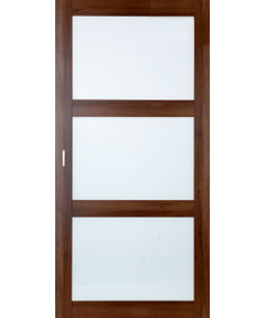 Unbranded Schreiber Sliding Wardrobe Door - Roma Walnut with Glass