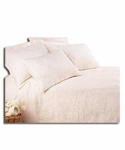 Script Jacquard Cream Double Duvet Cover Set