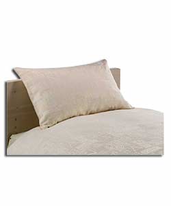 Script Jacquard Cream Single Duvet Cover Set