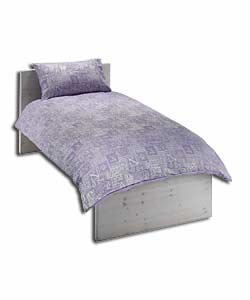 Script Jacquard Lilac Single Duvet Cover Set