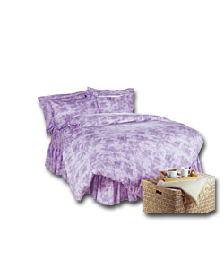 Script King Size Duvet Cover Set - Lilac