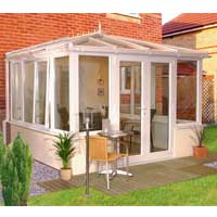 Self-Build Edwardian Dwarf Wall Conservatory SBE2-D White