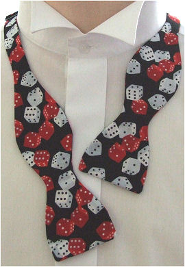 Unbranded Self-Tie Dice on Black Bow Tie