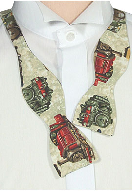 Unbranded Self-Tie Steam Trains Bow Tie