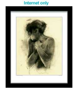 Charcoal in sepia of nude female.Artist Info:Beginning as a cartoonist for The Spectator, Charlie ha