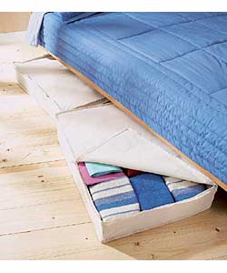 Set of 2 Canvas Underbed Storage Bags