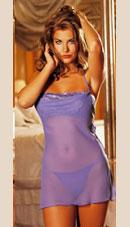 Unbranded SH20231 Multi Fiber Chiffon and Stretch Lace Chemise