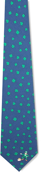 Unbranded Shamrock Leprechaun Silk Tie