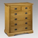 The range of Julian Bowen Sheraton Pine bedroom furniture is based on a classic design with a