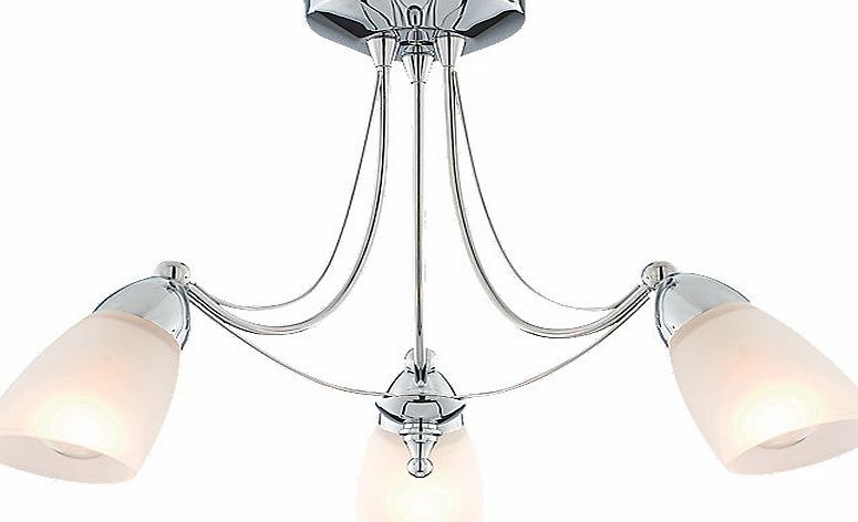 Unbranded Shinto Chrome Effect 3 Light Ceiling Light 50153