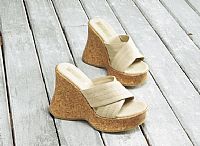 Shoebox Womens Cross Over Wedge Mules