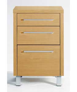 Sicilia 3-Drawer Bedside Chest - Oak