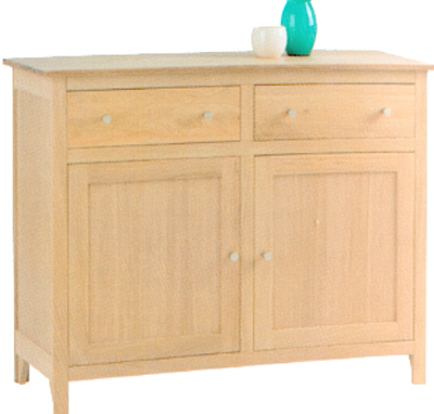 DOUBLE DRAWER OAK SIDEBOARD FROM THE CORNDELL NIMBUS RANGE