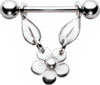 Silver Dainty Daisy Nipple Barbell Add On