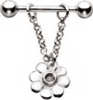 Silver Daisy Chain Nipple Barbell Add On