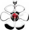 Silver Flower Power Navel Bar Attachment