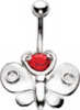 Silver Papillon Navel Bar Attachment